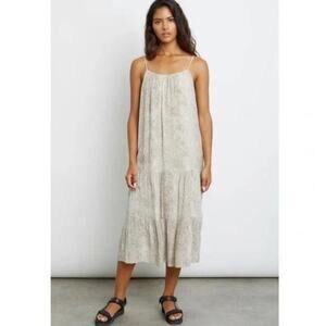 Rails Women's Cream Adora Snakeskin Print Midi Dress Size X-Small
